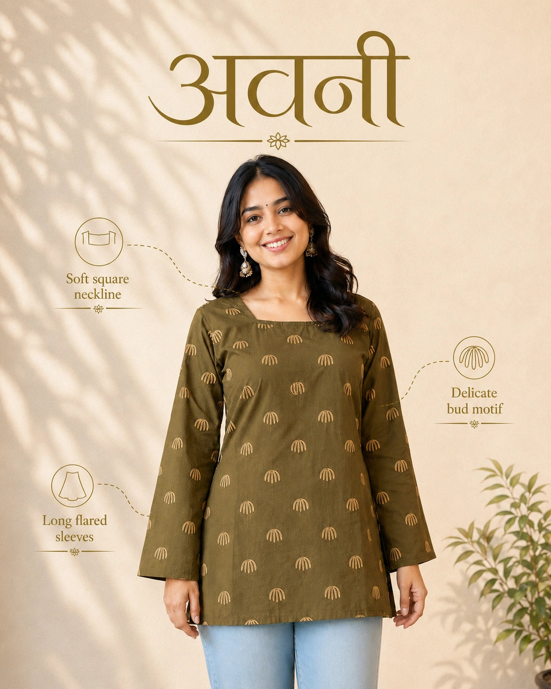 Avni Lotus Kurti