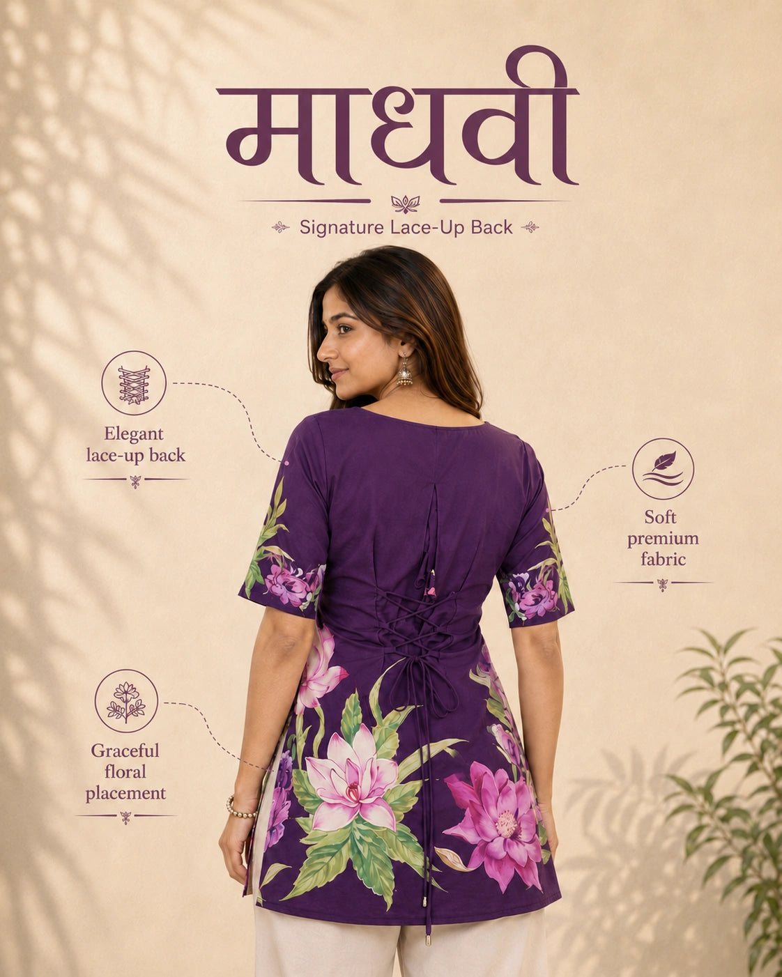 Madhavi Floral Bloom Kurti Top