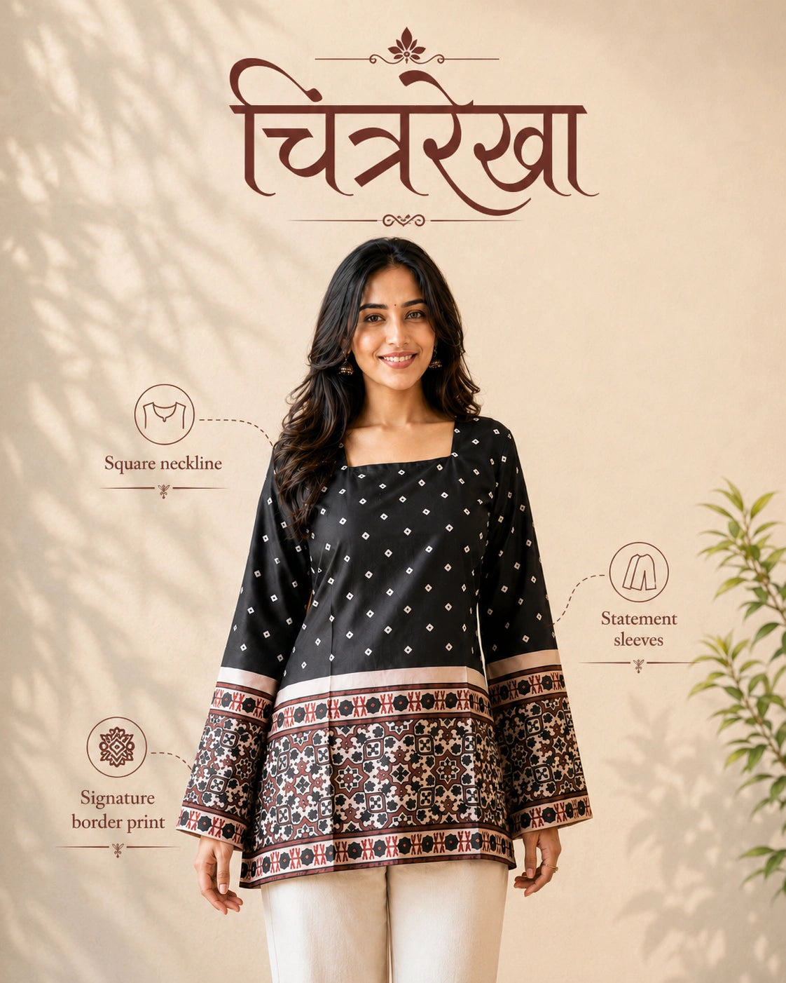 Chitrekha Border Print Kurti