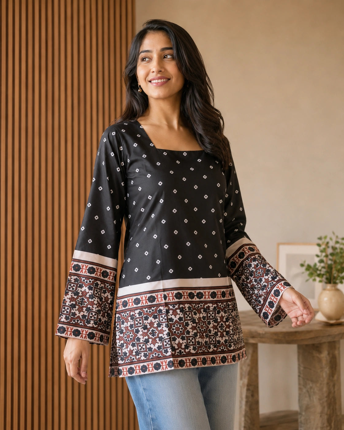 Chitrekha Border Print Kurti