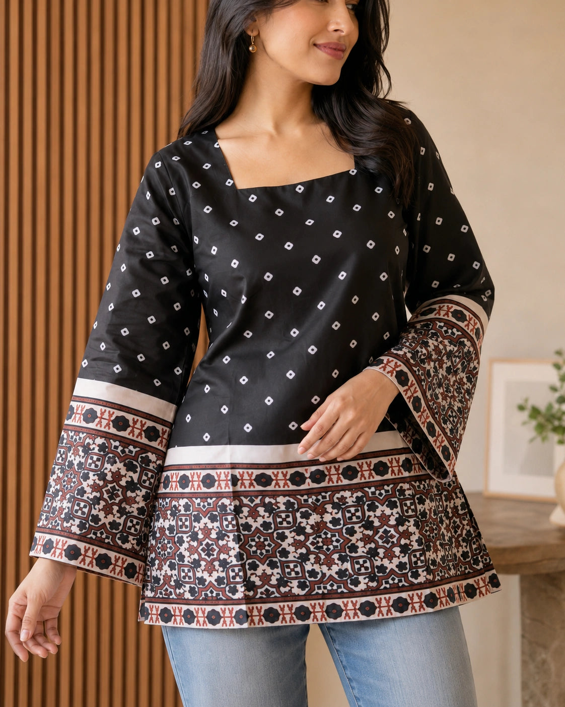 Chitrekha Border Print Kurti