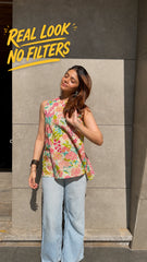 Bloom Garden Cotton Short Kurti