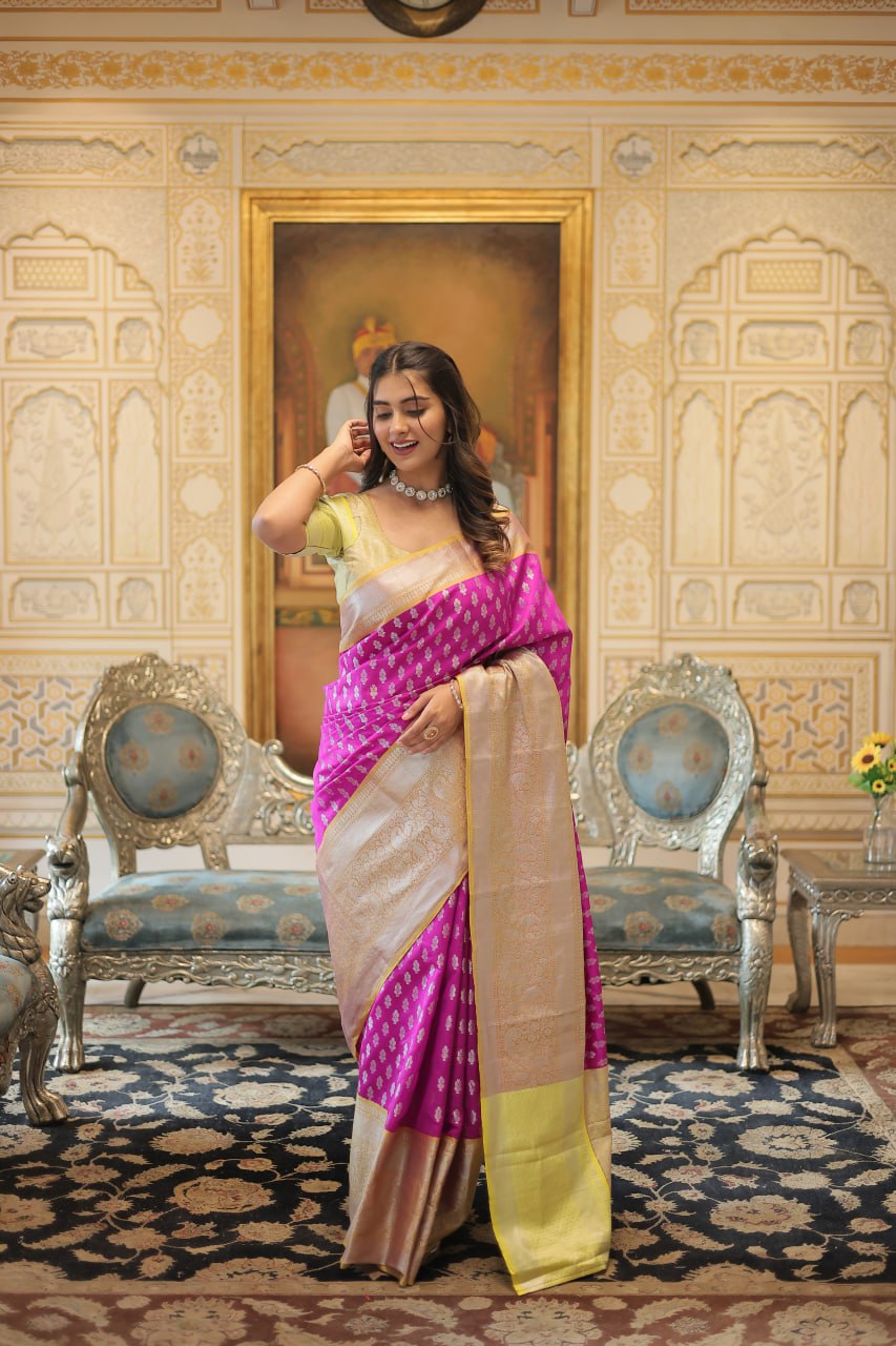 Premium Kanjivaram Silk Saree with Elegant Zari Weaving