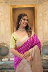 Premium Kanjivaram Silk Saree with Elegant Zari Weaving