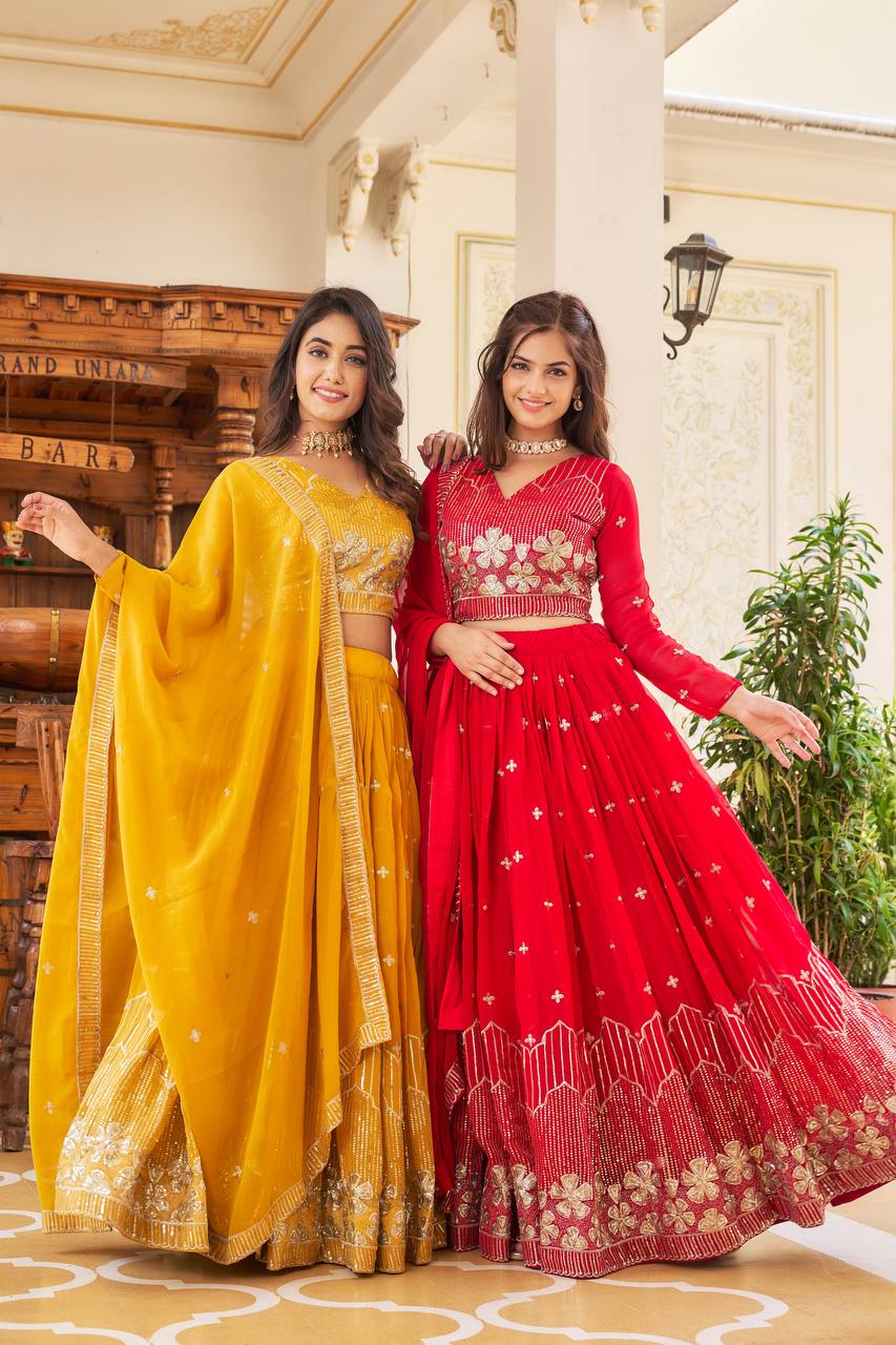 Heavy Embroidered Lehenga Choli Set with Dupatta – Shaddi Special