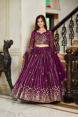 Heavy Fox Georgette Lehenga Choli Set – Embroidery Sequence Work