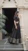 Black Chanderi Zari Work Lehenga Choli with Elegant Lace Detailing