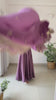 Graceful Mauve Pink Roman Silk Chanderi Gown with Designer Dupatta