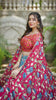 Frosted Rose Dola Silk Kalamkari Printed Lehenga Choli with Zari Weaving Border & Tassel Dupatta