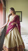 Gold Paithani Artistry Cotton Silk Lehenga Choli with Georgette Dupatta