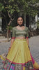 Mustard Glory Kalamkari Tussar Silk Lehenga with Tassel Adorned Dupatta